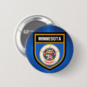 Badge Rond 5 Cm Drapeau du Minnesota (Devant & derrière)