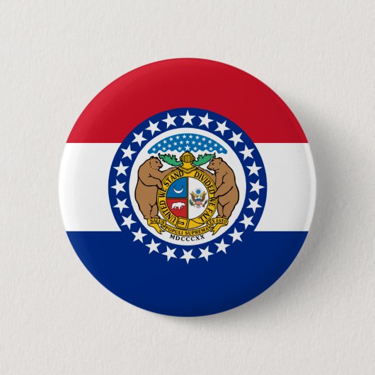 Badge Rond 5 Cm Drapeau du Missouri (Devant)