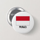 Badge Rond 5 Cm Drapeau du Monaco (Devant & derrière)