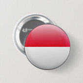 Badge Rond 5 Cm Drapeau du Monaco (Devant & derrière)
