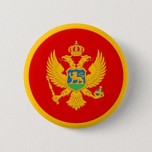 Badge Rond 5 Cm Drapeau du Monténégro (Devant)