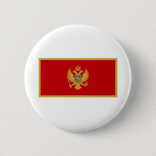 Badge Rond 5 Cm Drapeau du Monténégro
