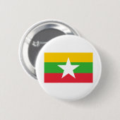 Badge Rond 5 Cm Drapeau du Myanmar (Devant & derrière)