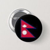 Badge Rond 5 Cm Drapeau du Népal (Devant & derrière)