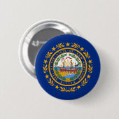 Badge Rond 5 Cm Drapeau du New Hampshire (Devant & derrière)