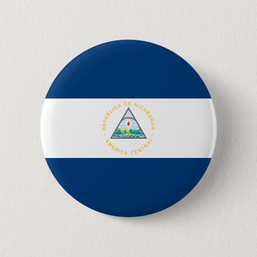 Badge Rond 5 Cm Drapeau du Nicaragua (Devant)