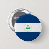 Badge Rond 5 Cm Drapeau du Nicaragua (Devant & derrière)