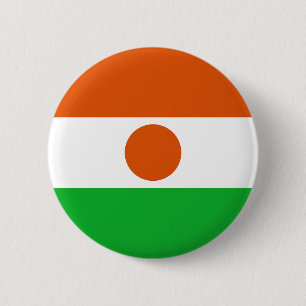 Badge Rond 5 Cm Drapeau du Niger