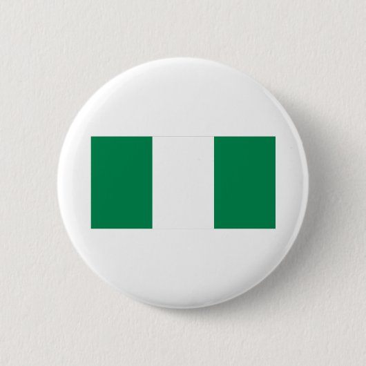 Badge Rond 5 Cm Drapeau du Nigéria (Devant)