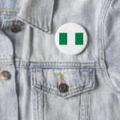 Badge Rond 5 Cm Drapeau du Nigéria (En situation)