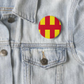 Badge Rond 5 Cm Drapeau du Northumberland (En situation)