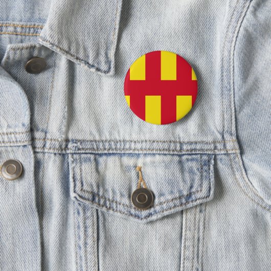 Badge Rond 5 Cm Drapeau du Northumberland (En situation)