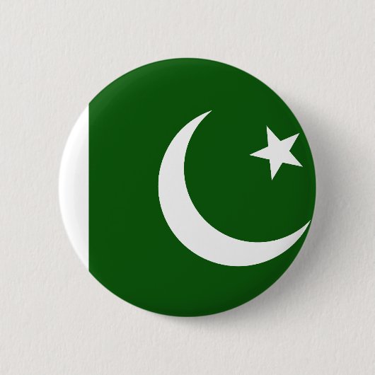Badge Rond 5 Cm Drapeau du Pakistan (Devant)