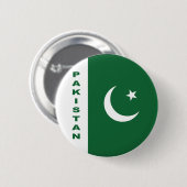 Badge Rond 5 Cm Drapeau du Pakistan (Devant & derrière)