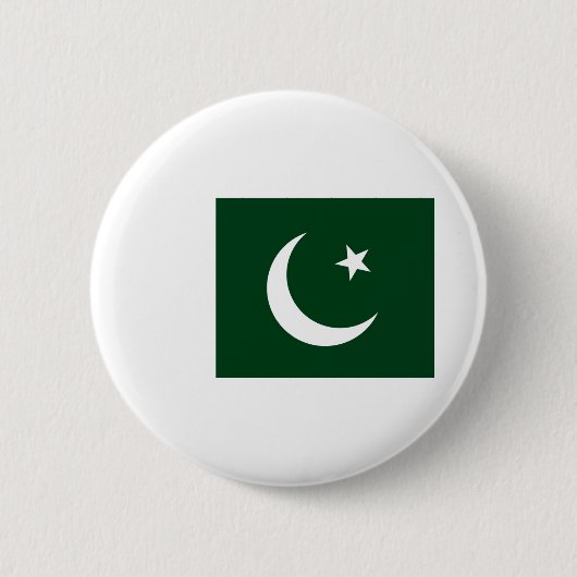 Badge Rond 5 Cm Drapeau du Pakistan (Devant)
