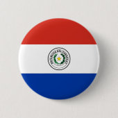Badge Rond 5 Cm Drapeau du Paraguay (Devant)