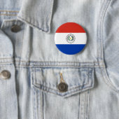Badge Rond 5 Cm Drapeau du Paraguay (En situation)