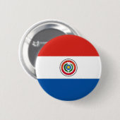 Badge Rond 5 Cm Drapeau du Paraguay (Devant & derrière)