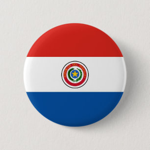 Badge Rond 5 Cm Drapeau du Paraguay