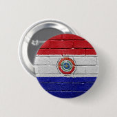 Badge Rond 5 Cm Drapeau du Paraguay (Devant & derrière)