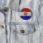 Badge Rond 5 Cm Drapeau du Paraguay (En situation)