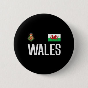 Badge Rond 5 Cm Drapeau du Pays de Galles Footbyll gallois Support
