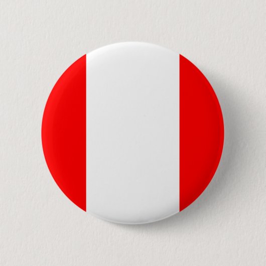 Badge Rond 5 Cm Drapeau du Pérou (Devant)