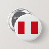 Badge Rond 5 Cm Drapeau du Pérou (Devant & derrière)