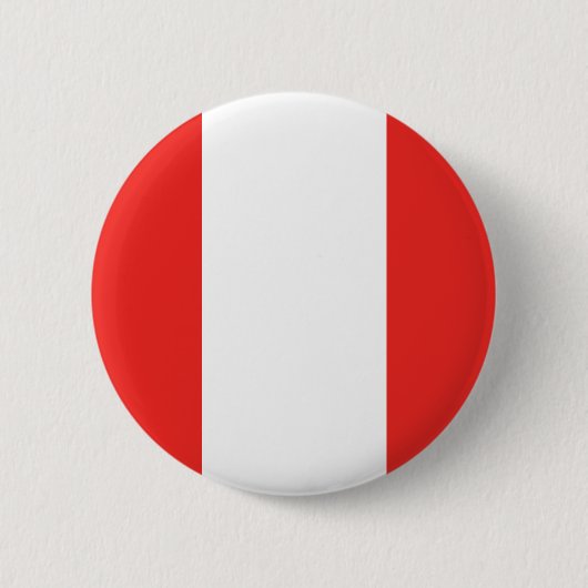 Badge Rond 5 Cm Drapeau du Pérou (Devant)