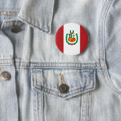 Badge Rond 5 Cm Drapeau du Pérou (En situation)