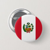 Badge Rond 5 Cm Drapeau du Pérou (Devant & derrière)