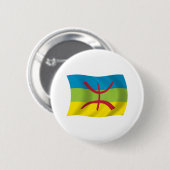 Badge Rond 5 Cm Drapeau du peuple berbère Bouton (Devant & derrière)