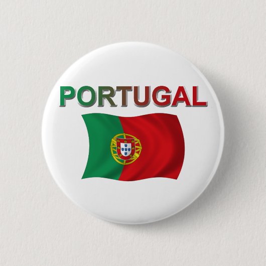 Badge Rond 5 Cm Drapeau du Portugal (Devant)