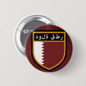 Badge Rond 5 Cm Drapeau du Qatar (Devant & derrière)