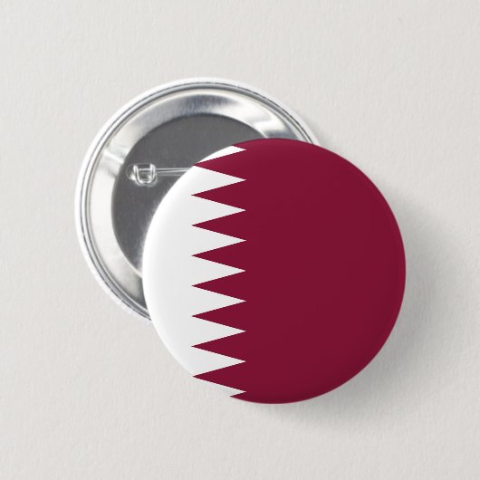 Badge Rond 5 Cm Drapeau du Qatar (Devant & derrière)