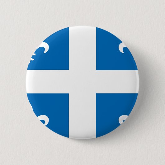 BADGE ROND 5 CM DRAPEAU DU QUÉBEC (Devant)