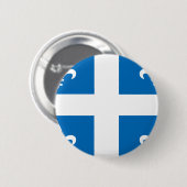 BADGE ROND 5 CM DRAPEAU DU QUÉBEC (Devant & derrière)