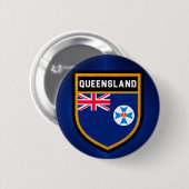 Badge Rond 5 Cm Drapeau du Queensland (Devant & derrière)