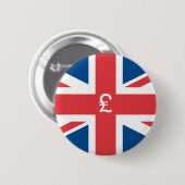 Badge Rond 5 Cm Drapeau du Royaume-Uni (Devant & derrière)