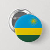 Badge Rond 5 Cm Drapeau du Rwanda (Devant & derrière)
