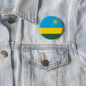 Badge Rond 5 Cm Drapeau du Rwanda (En situation)