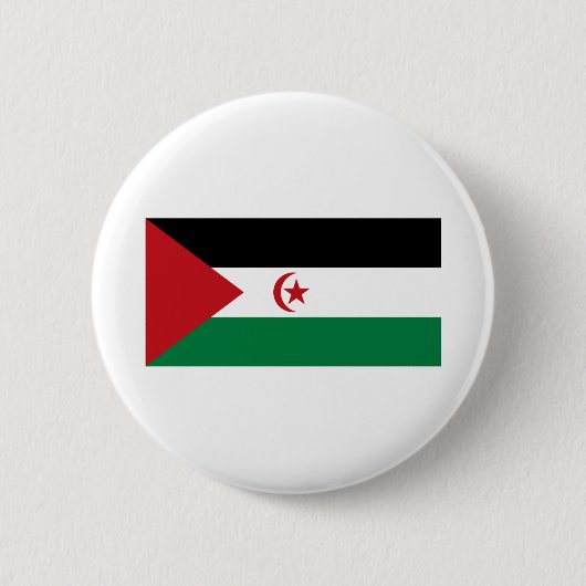 Badge Rond 5 Cm Drapeau du Sahara occidental (Devant)