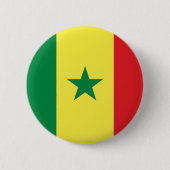 Badge Rond 5 Cm Drapeau du Sénégal (Devant)