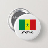 Badge Rond 5 Cm Drapeau du Sénégal (Devant & derrière)
