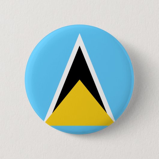 Badge Rond 5 Cm Drapeau du St Lucia (Devant)