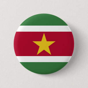 Badge Rond 5 Cm Drapeau du Suriname