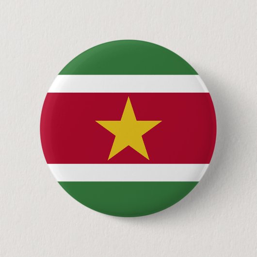 Badge Rond 5 Cm Drapeau du Suriname (Devant)