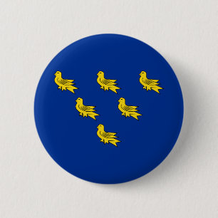 Badge Rond 5 Cm Drapeau du Sussex