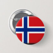 Badge Rond 5 Cm Drapeau du Svalbard (Norvège) (Devant & derrière)