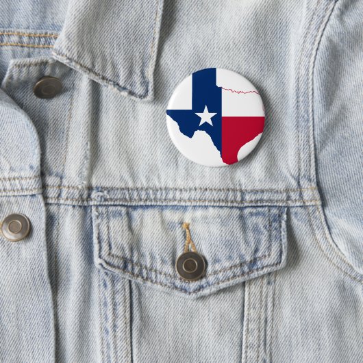 Badge Rond 5 Cm Drapeau du Texas (En situation)